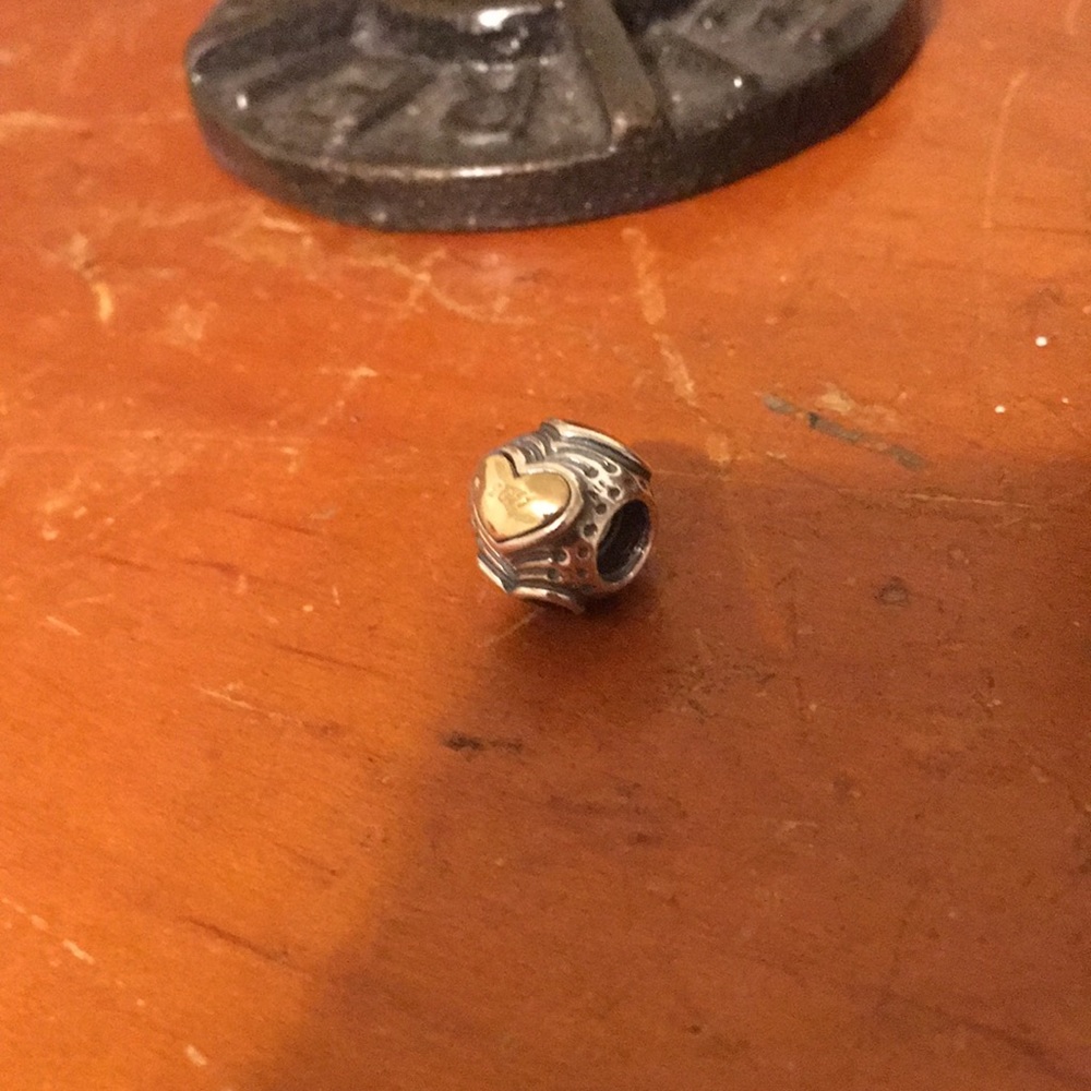 2011 14k Gold And Black Hearts Pandora Charm